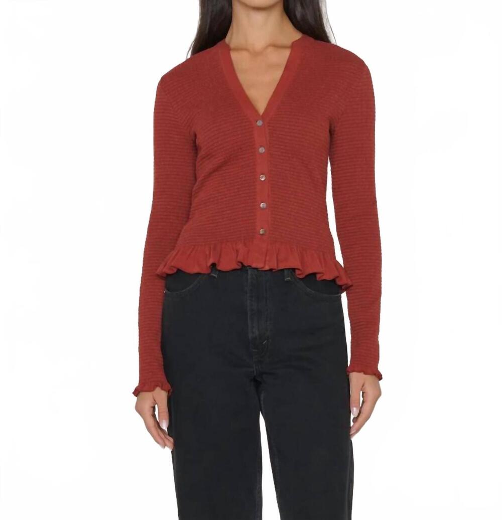 NEW NATION LTD candace top in chestnut